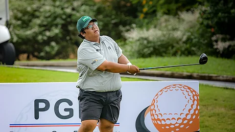 SEAN Garanada shines, leading College of Saint Benilde in Round 2 of the ICTSI Intercollegiate Tour at the wind-raked Splendido Taal Golf Club on Sunday.