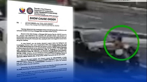LTO suspends license of SUV driver in road rage incident