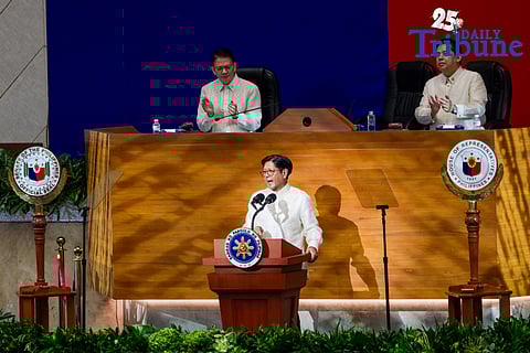 President Ferdinand Marcos Jr. delivers his State of the Nation Address on Monday, 28 July, at the Batasang Pambansa in Quezon City (PHOTO BY YUMMIE DINGDING)