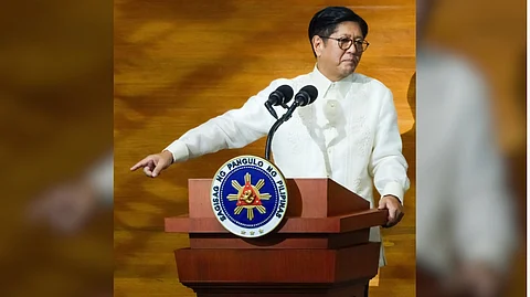 Applause not required President Ferdinand Marcos Jr. delivers a stinging reminder to politicians (some of whom are seen here during the Chief Executive’s State of the Nation Address) to deliver services that regular Filipinos (photos below show some of them outside the Batasang Pambansa doing their daily grind) expect from government.