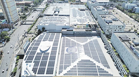 SM City Fairview’s rooftop solar photovoltaic system.