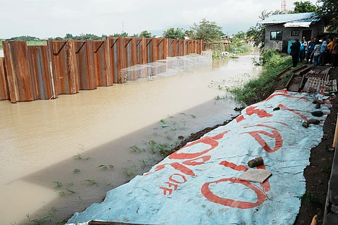The slope protection from the Pampanga River in Barangay Candating, Arayat