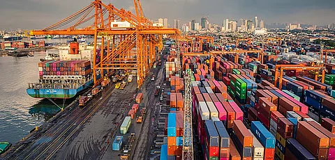 The Manila International Container Port in South Harbor, Manila.
