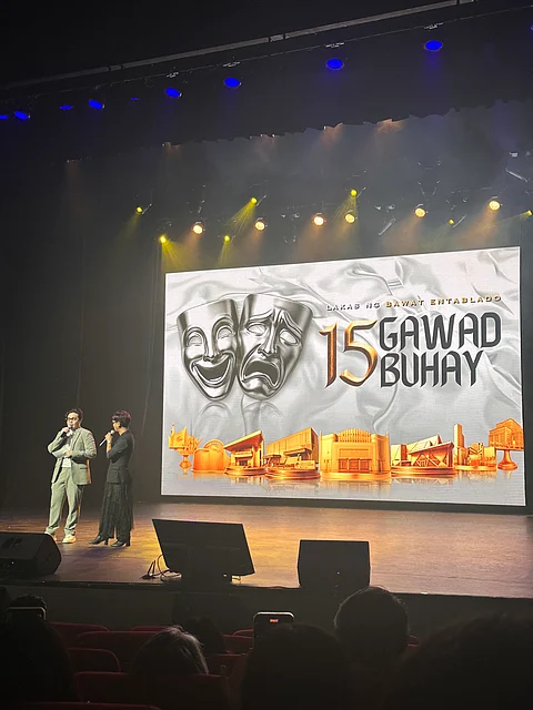 PAST Gawad Buhay winners and actors Reb Atadero and Phi Palmos were the hosts of the 15th Gawad Buhay Awards