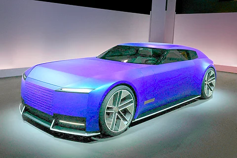 THE upcoming EV flagship ditches heritage cues in favor of radical design.