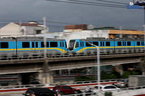 A Dalian train of the Metro Rail Transit Line 3 (MRT-3) is seen running along the tracks in Quezon City on Thursday, 31 July 2025—nearly a decade after being stored in the depot. The train’s reactivation marks a milestone in efforts to modernize the MRT-3 fleet.