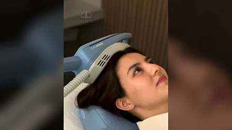 Cassy Legaspi trying the new treatment ExoMind.