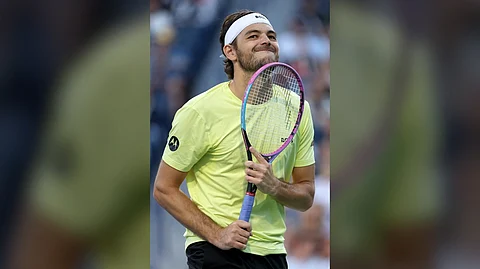 TAYLOR Fritz smiles after pulling off a 6-4, 6-2 win over Gabriel Diallo in the Round of 32 of the ATP Toronto Masters.