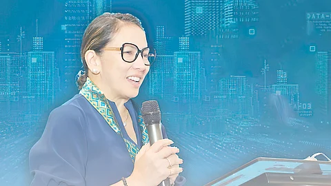 COSETTE Canilao, president and CEO of Aboitiz InfraCapital, speaking at the 2025 Innovator’s Summit.