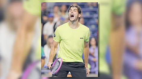 TAYLOR Fritz screams after surviving a three-hour duel for a 7-6 (7/4), 6-7 (5/7), 7-6 (7/5) win over Jiri Lehecka to enter the quarterfinals of the ATP Toronto Masters.