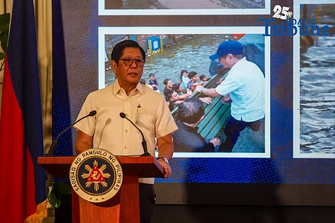 PRESIDENT Ferdinand Marcos Jr. on Monday said he is open to the private sector’s interest in solving one of the nation’s most perennial problem – flooding.
In a press conference at Kalayaan Hall in Malacañang Palace, Marcos thanked tycoon and San Miguel Corporation chief Ramon S. Ang for his offer to solve the flood problem of the country.