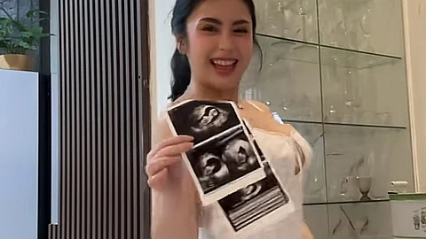 Bea Borres is pregnant with her first child.