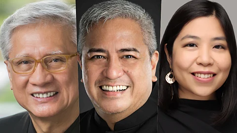 (From left) Joel Navarro, Jonathan Velasco and Beverly Shangkuan-Cheng.