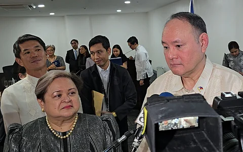 Philippine Department of Foreign Affairs (DFA) Secretary Ma. Theresa Lazaro and Defense Secretary Gilberto “Gibo” Teodoro Jr. was quick to dismiss China’s accusations that the Philippines has instigated a recent maritime confrontation near Bajo de Masinloc or Scarborough Shoal on August 11. (Photo by Lade Kabagani)