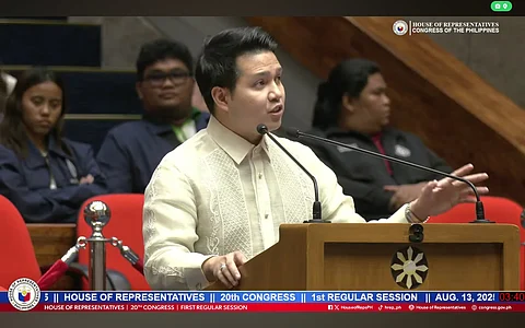 FPJ Panday Bayanihan Rep. Brian Poe Llamanzares delivers his privilege speech on the House of Representatives' first regular session, 13 August, 2025.