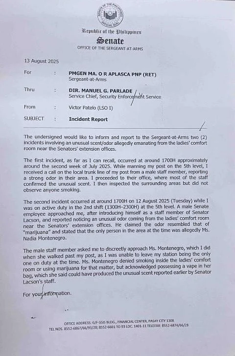 OSAA tags Nadia Montenegro in alleged marijuana use at Senate