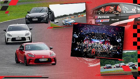 RUSSEL Cabrera, Jesse Garcia, and Luis Moreno celebrate their overall wins during the final race weekend of the 2025 Toyota Gazoo Racing Philippine Cup at Clark International Speedway.