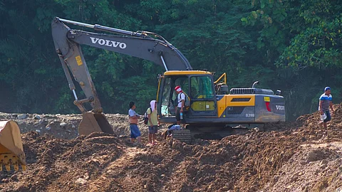 AUTHORITIES uncover large-scale illegal mining in Barangay Nangcaon, Opol, Misamis Oriental, during a recent raid, arresting one suspect and seizing heavy equipment allegedly linked to a sitting barangay official.