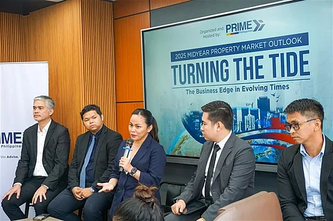 (FROM left) Cholo Florencio, executive vice president; Romel Dellosa, assistant vice president and head of Commercial Property Investments (CPI); Joy Rosario, assistant vice president and head of Industrial Markets; Marvyn Valenzuela, vice president and head of Office Markets; and Sondi Tuazon, senior head of Retail Markets.