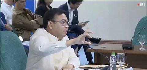 DHSUD Secretary Jose Ramon Aliling during his confirmation hearing at the House of Representatives in June.