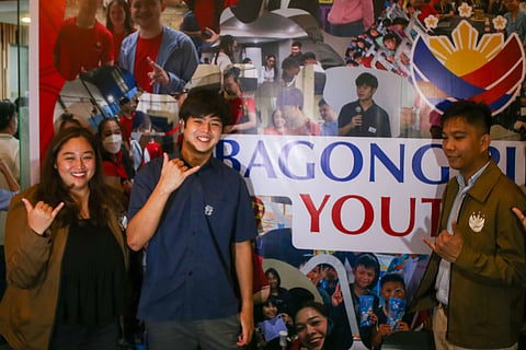 BAGONG Pilipinas Youth Movement chair Vinny Marcos (second from left) leads the launch of Linggo ng Kabataan 2025 and the opening of the Bagong Pilipinas Youth Hub in Mandaluyong City on Saturday. The Hub aims to serve as a collaborative space to foster creativity, solidarity and action among youth-led organizations.