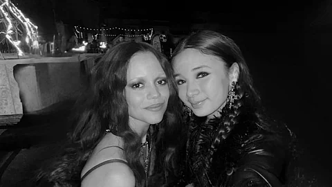 Jenna Ortega (Wednesday Addams) and Sofia Pablo.