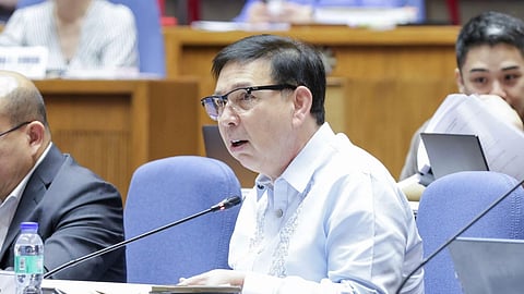 FINANCE Secretary Ralph Recto presents the government’s fiscal outlook during the Development Budget Coordination Committee briefing at the House of Representatives on 18 August.