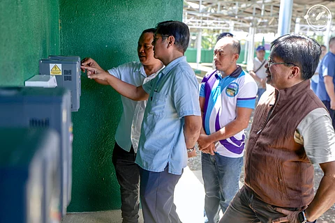 PRESIDENT Ferdinand Marcos Jr. visits Ormoc City's Solar Pump Irrigation Project (SPIP). This structure is able to irrigate100 hectares of farmland for two cropping season each year benefitting around 92 farmers and their families