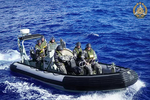 Members of the Armed Forces of the Philippines and the Australian Defence Force conduct a series of coordinated maritime activities off Southwest Lubang Island, Mindoro, as part of Exercise ALON 2025.
