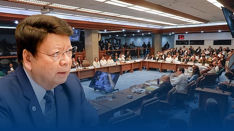 Storm brewing At the start of a series of investigation hearings in aid of legislation on the ‘Philippines Under Water’ presided over by Senator Rodante Marcoleta (inset), who heads the Senate Blue Ribbon Committee, Department of Public Works and Highways Secretary Manuel Bunoan admitted that billions of pesos went into ‘ghost flood projects’.