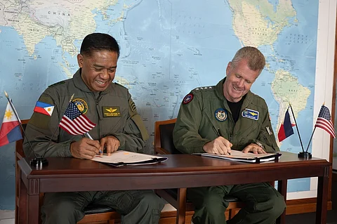 Adm. Samuel J. Paparo, commander, U.S. Indo-Pacific Command, signs the 8-star memo alongside Gen. Romeo Brawner, Chief of Staff of the Armed Forces of the Philippines at Camp Smith, HI on August 7, 2025. USINDOPACOM is committed to enhancing stability in the Indo-Pacific region by promoting security cooperation, encouraging peaceful development, responding to contingencies, deterring aggression and, when necessary, prevailing in conflict.