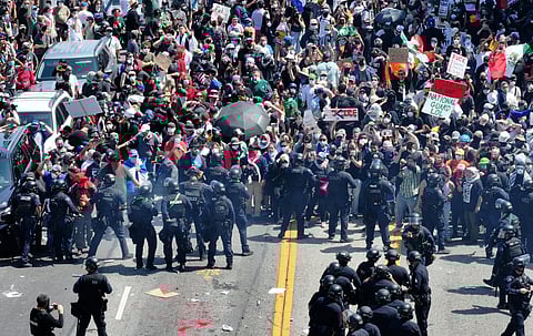 Rights group denounces excessive force against LA protesters