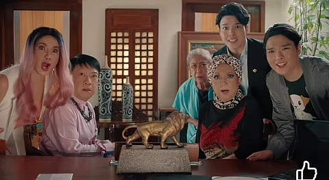 SCENE in ‘MUDRASTA’ with Carmi Martin, Roderick Paulate, Odette Khan, Celia Rodriguez, Elmo and Arkin Magalona.