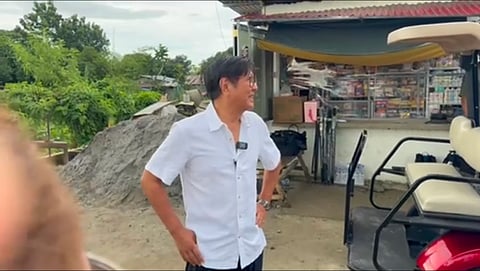 A visibly frustrated President Ferdinand Marcos Jr. expressed his dismay over ghost flood control projects in Baliuag, Bulacan.
He visited the area on Wednesday to see first hand a flood control project listed as ‘completed’ despite having no records with the Department of Public Works and Highways.