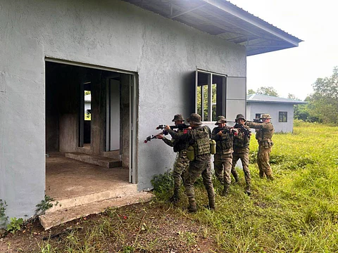 84th Infantry “Victorious” Battalion of the 7th Infantry "Kaugnay" Division and counterparts from the Australian Army train together in the Philippines–Australia Exercise Amphibious Landing Operations (Exercise ALON) 2025 held in Fort Magsaysay, Palayan City and various training areas in Nueva Ecija from August 11 to 29, 2025. (Photo from 84th Infantry “Victorious” Battalion, 7th Infantry "Kaugnay" Division)