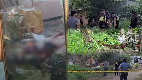 RESIDENTS gather near the site in Barangay Labangal, General Santos City where a 12-year-old girl was killed in a grenade explosion.