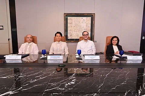 AC Health sealed a partnership with Japan’s Sugi Holdings to bring its wellness and pharmacy brands to over 800 Generika and St. Joseph Drug branches in the Philippines.
In photo (L-R): Tsuyoshi Yamamoto, CEO of S Trading; Katsunori Sugiura, President of Sugi Holdings; Paolo Borromeo, CEO of AC Health; and Yet Abarca, CEO of AC Health Pharma.