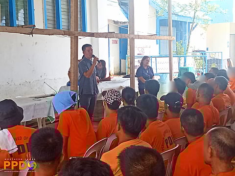 INMATES at the Northern Samar Provincial Jail attend the official launch of Acereda Integrated School’s Senior High School program via the Alternative Learning System. Orientation and enrollment were conducted simultaneously, giving interested Persons Deprived of Liberty a chance to start their senior high education behind bars.