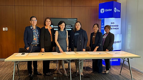 The partnership signing ceremony between CCP and Globe.
