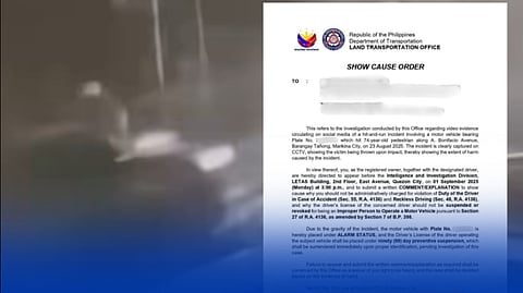 Marikina road mishap vehicle under alarm