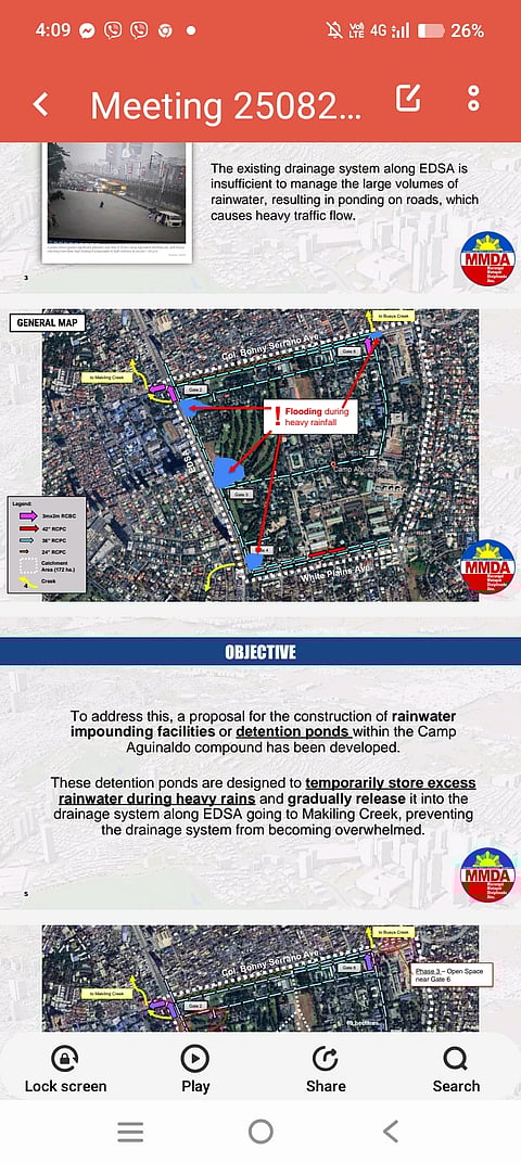 The proposed design of rainwater facilities in Camp Aguinaldo by MMDA