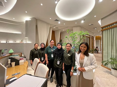 Doctor Ysabella Espino (right) with Biovitalis team at S Maison.