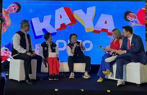 DITO Telecommunity executives led by chief revenue officer Atty. Adel Tamano (left) discuss the newly enacted ‘Konektadong Pinoy Act’ during the company’s launch of the ‘Kaya DITO’ campaign in Taguig, highlighting the company’s commitment to expanding affordable and reliable internet access nationwide.