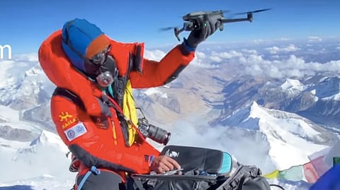 DRONES fly high at Everest not only for videography but to clear trash left by climbers.