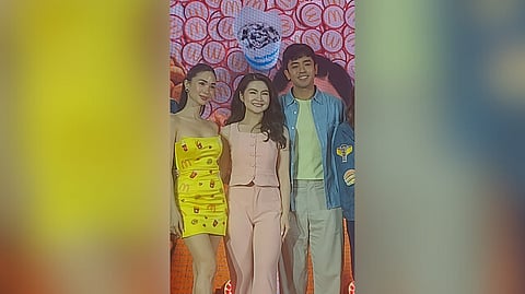 Heart Evangelista (left) with fellow McDo new endorsers Barbie Forteza and David Licauco.