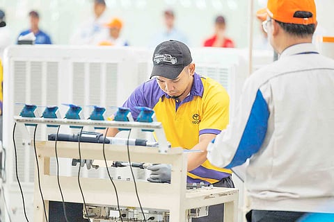 LAZO demonstrates precision in torque tightening, one of the core skills tested at the regional event.