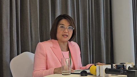 Presidential Communications Undersecretary and Palace Press Officer, Atty. Claire Castro in a press briefing in Cambodia on Monday, 8 September.