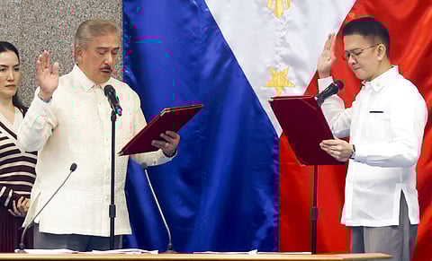 Sen. Tito Sotto III takes oath as Senate President (Aram Lascano)