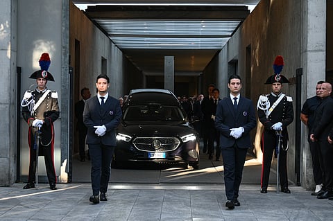 Armani returns to Rivalta for private farewell