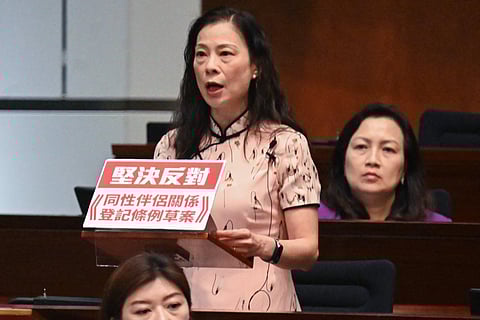 Hong Kong lawmakers reject same-sex partnership bill